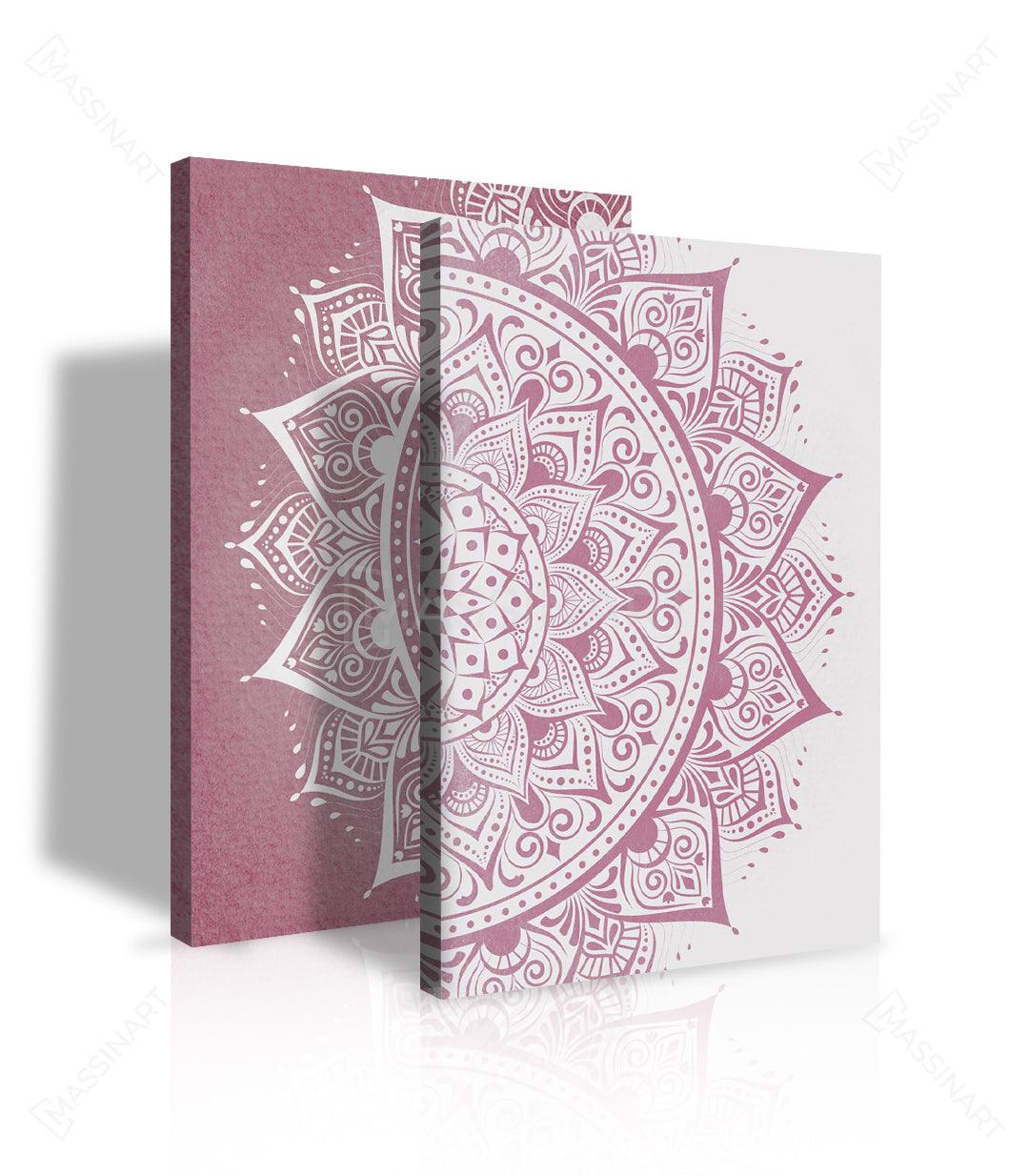 Tableau décoratif Pink Mandala - Décoration diptyque - Massinart.ma  décoration murale au Maroc